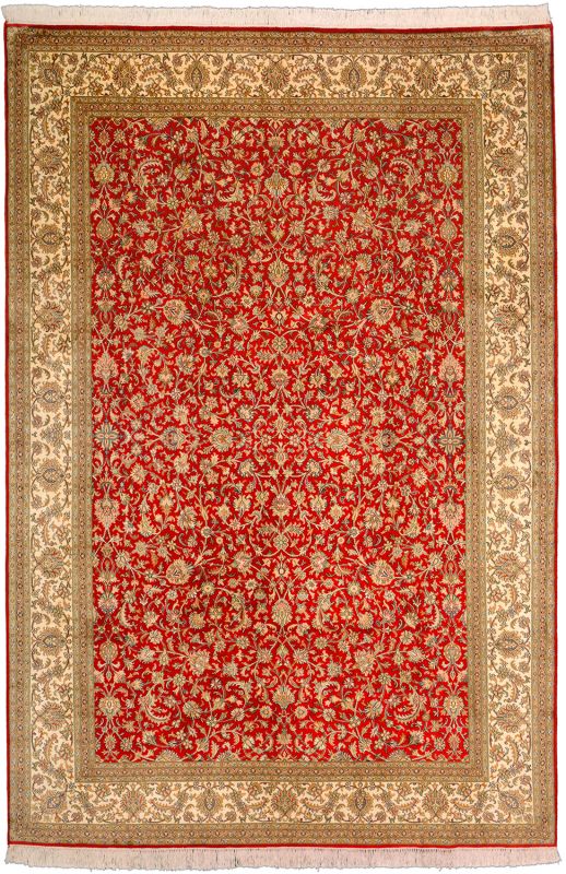 Kashmir Oriental Rug 199 × 298 cm, Silk, hand-knotted