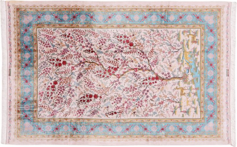 Kashmir Oriental Rug 200 × 300 cm, Silk, hand-knotted