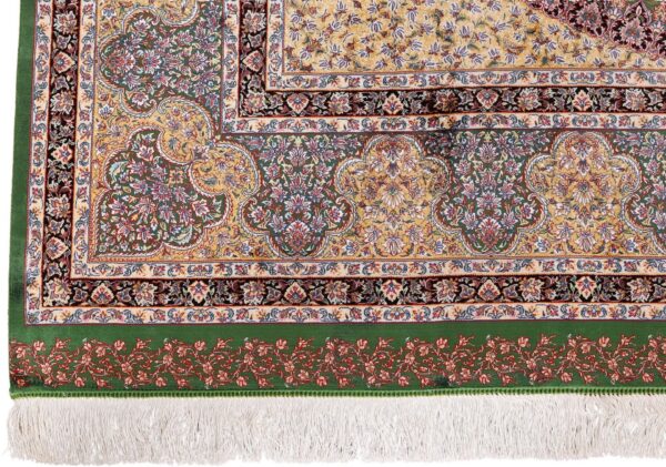 Kashmir Oriental Rug 200 × 300 cm, Silk, hand-knotted, refined — view 5 Kashmir Oriental Rug 200 × 300 cm, Silk, hand-knotted, refined — view 5