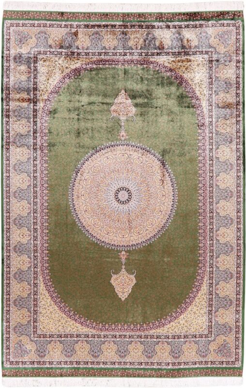 Kashmir Oriental Rug 200 × 300 cm, Silk, hand-knotted, refined Kashmir Oriental Rug 200 × 300 cm, Silk, hand-knotted, refined