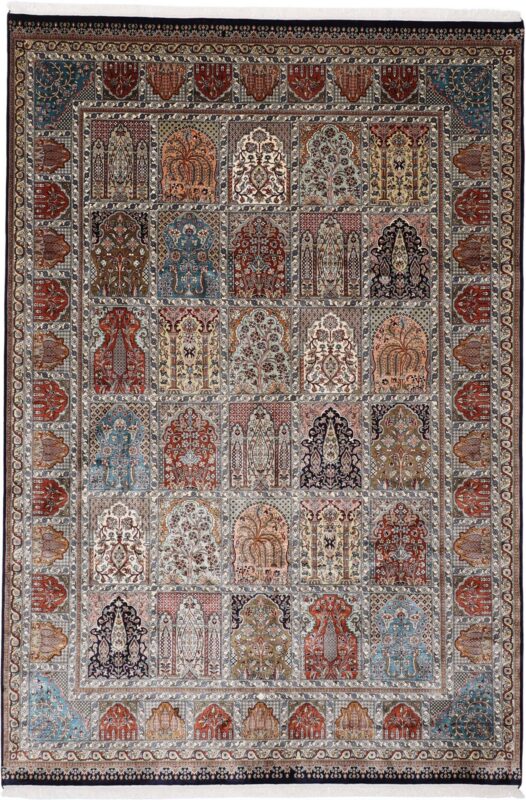 Kashmir Oriental Rug 201 × 295 cm, Silk, hand-knotted
