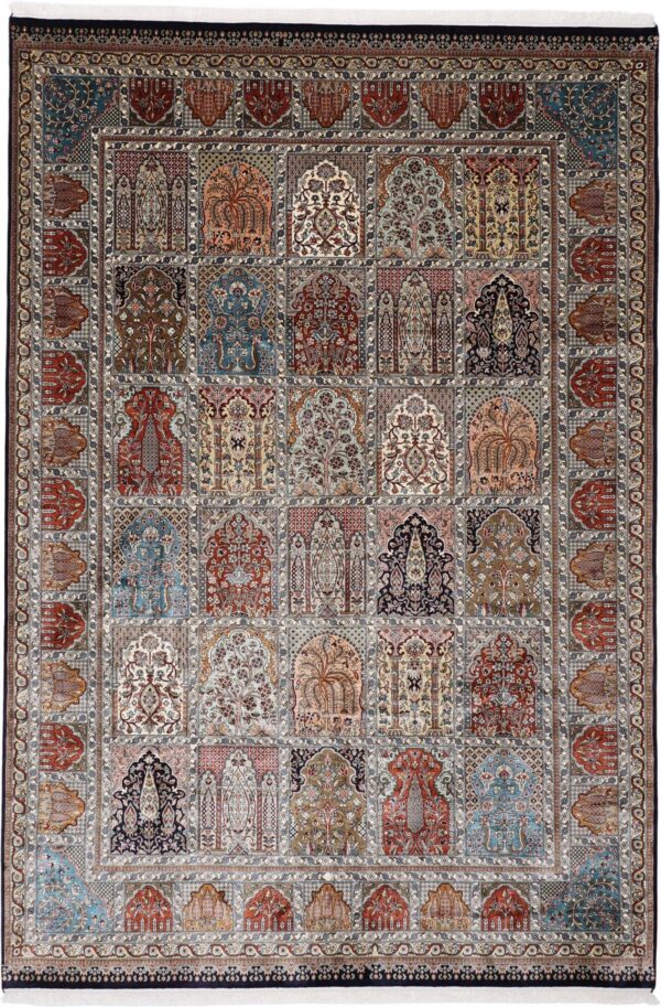 Kashmir Oriental Rug 201 × 295 cm, Silk, hand-knotted