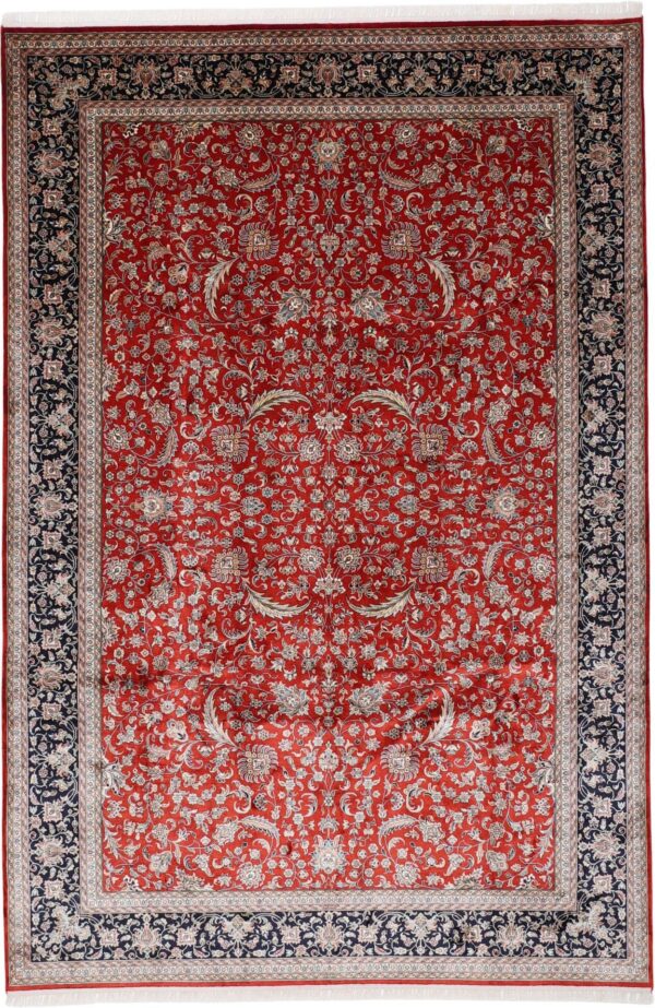 Kashmir Oriental Rug 201 × 299 cm, Silk, hand-knotted