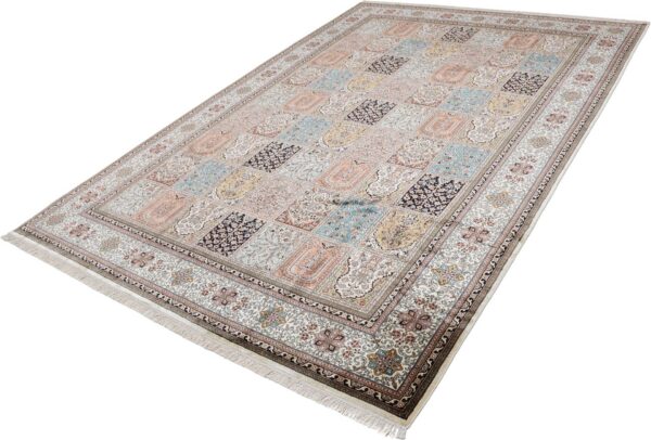 Kashmir Oriental Rug 204 × 296 cm, Silk, hand-knotted, Persian — view 3
