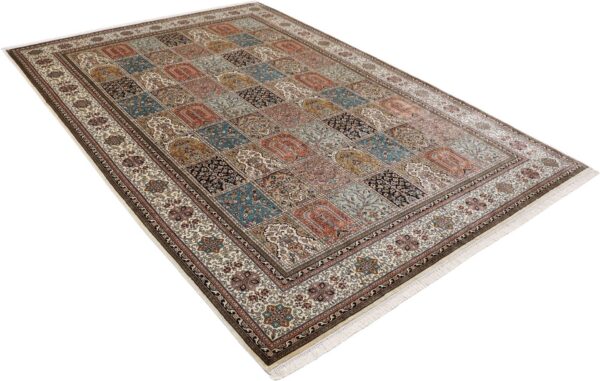 Kashmir Oriental Rug 204 × 296 cm, Silk, hand-knotted, Persian — view 4