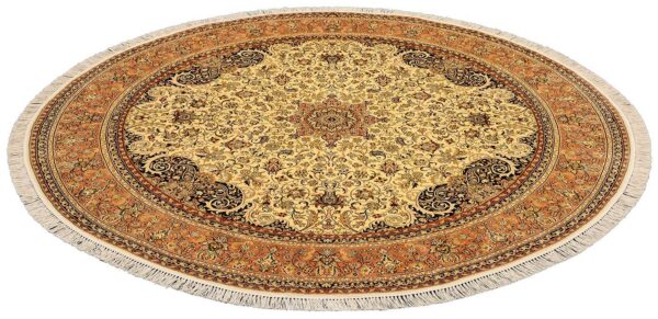 Kashmir Oriental Rug 210 × 211 cm, Silk, hand-knotted — view 2