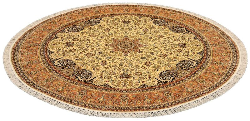 Kashmir Oriental Rug 210 × 211 cm, Silk, hand-knotted — view 2