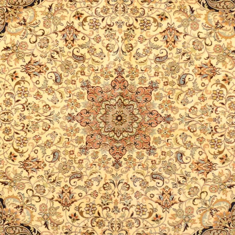 Kashmir Oriental Rug 210 × 211 cm, Silk, hand-knotted — view 4