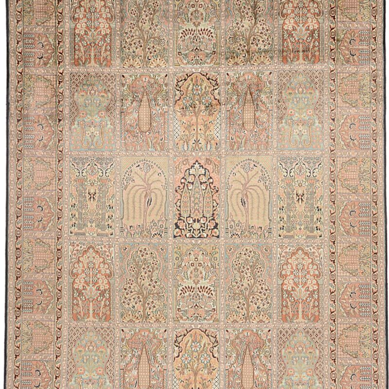 Kashmir Oriental Rug 213 × 312 cm, Silk, hand-knotted — view 6
