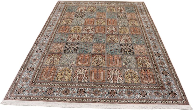 Kashmir Oriental Rug 215 × 296 cm, Silk, hand-knotted — view 7