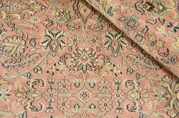 Kashmir Oriental Rug 215 × 309 cm, Silk, White/Beige, hand-knotted — view 5