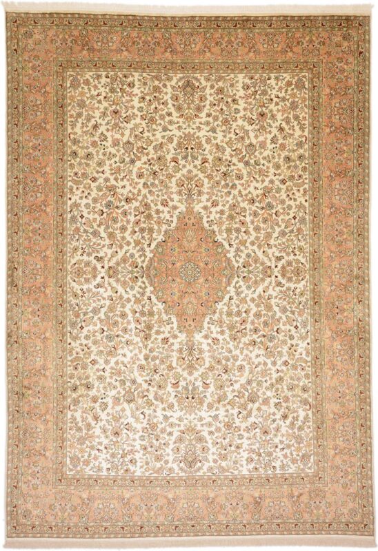 Kashmir Oriental Rug 215 × 309 cm, Silk, hand-knotted