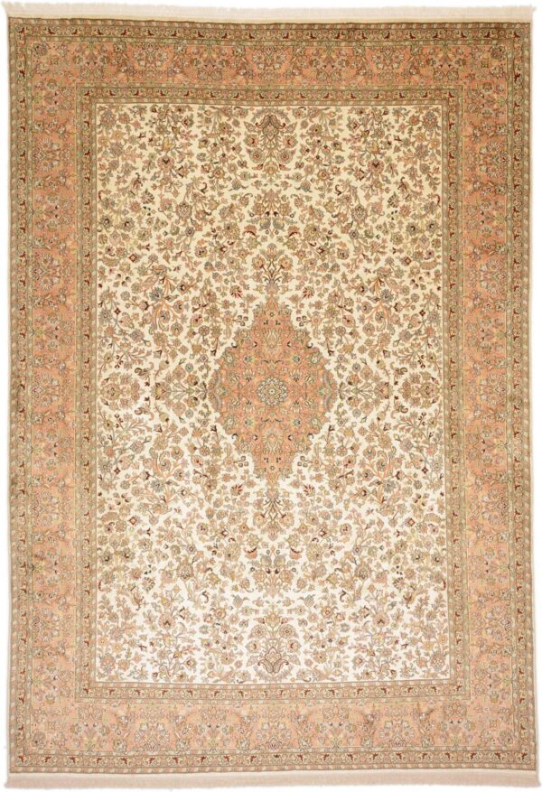 Kashmir Oriental Rug 215 × 309 cm, Silk, hand-knotted