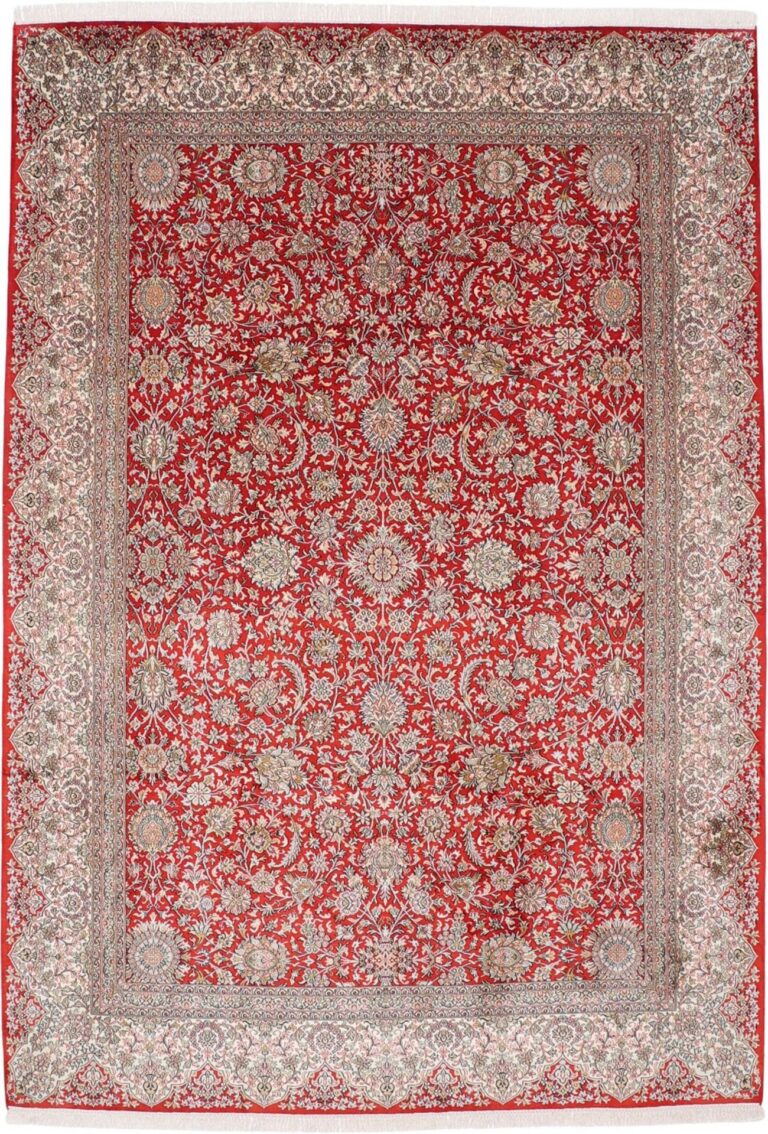 Kashmir Oriental Rug 216 × 310 cm, Silk, hand-knotted, refined