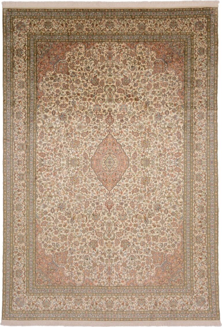 Kashmir Oriental Rug 216 × 311 cm, Silk, hand-knotted