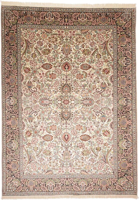 Kashmir Oriental Rug 219 × 304 cm, Silk, hand-knotted
