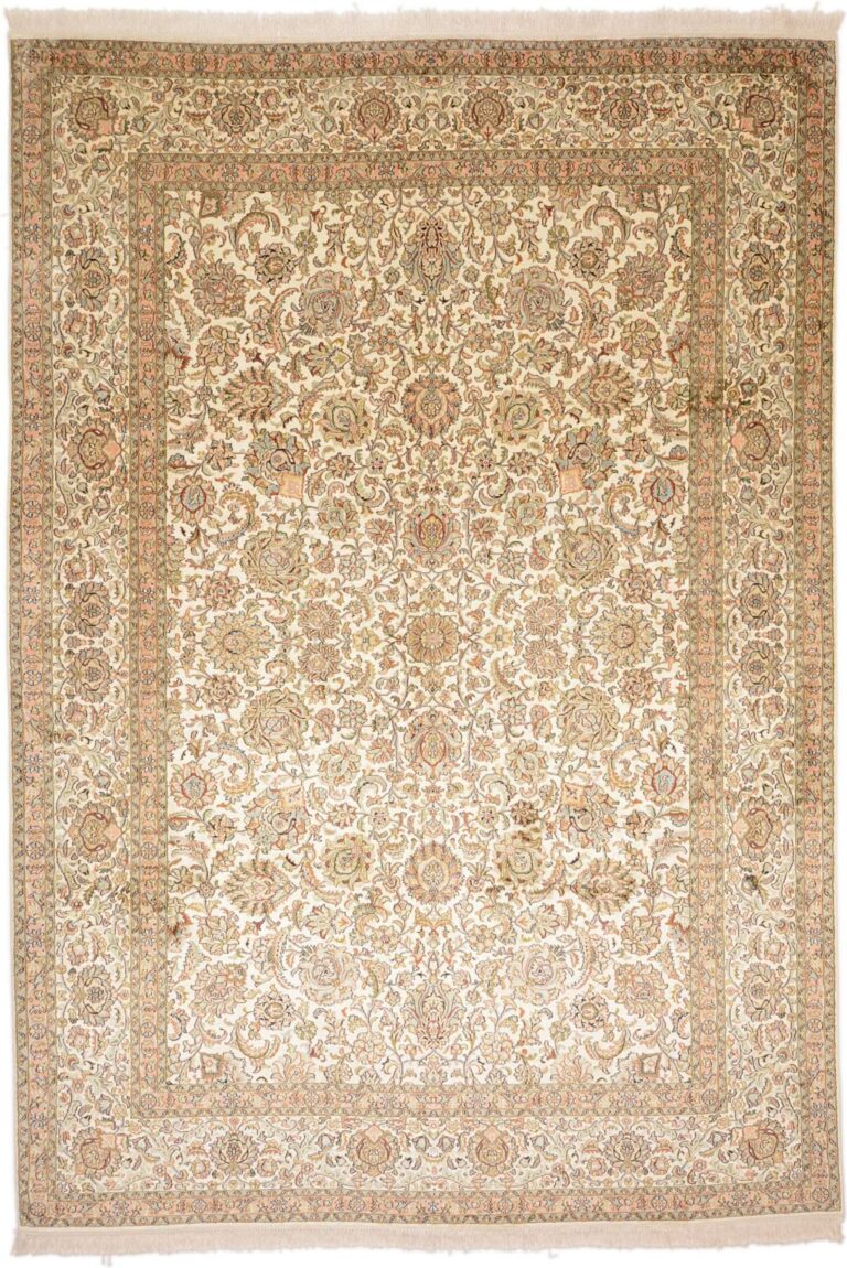 Kashmir Oriental Rug 219 × 314 cm, Silk, hand-knotted