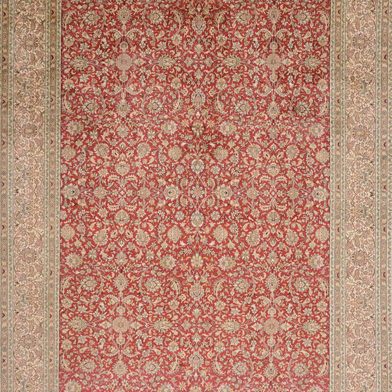 Kashmir Oriental Rug 220 × 305 cm, Silk, hand-knotted, refined — view 6 Kashmir Oriental Rug 220 × 305 cm, Silk, hand-knotted, refined — view 6
