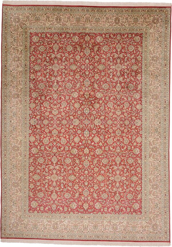 Kashmir Oriental Rug 220 × 305 cm, Silk, hand-knotted, refined Kashmir Oriental Rug 220 × 305 cm, Silk, hand-knotted, refined