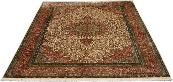 Kashmir Oriental Rug 221 × 302 cm, Silk, hand-knotted — view 2