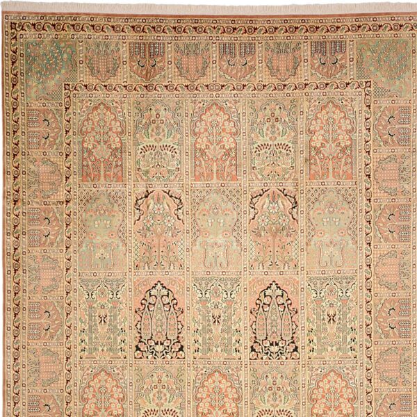 Kashmir Oriental Rug 222 × 307 cm, Silk, hand-knotted — view 7 Kashmir Oriental Rug 222 × 307 cm, Silk, hand-knotted — view 7