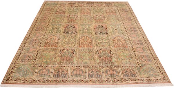 Kashmir Oriental Rug 222 × 307 cm, Silk, hand-knotted — view 2 Kashmir Oriental Rug 222 × 307 cm, Silk, hand-knotted — view 2