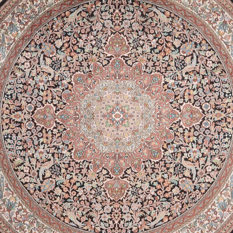 Kashmir Oriental Rug 237 × 239 cm, Silk, hand-knotted — view 5