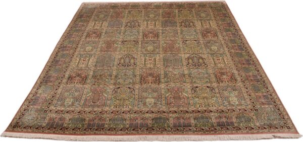 Kashmir Oriental Rug 241 × 311 cm, Silk, hand-knotted, pastel — view 2