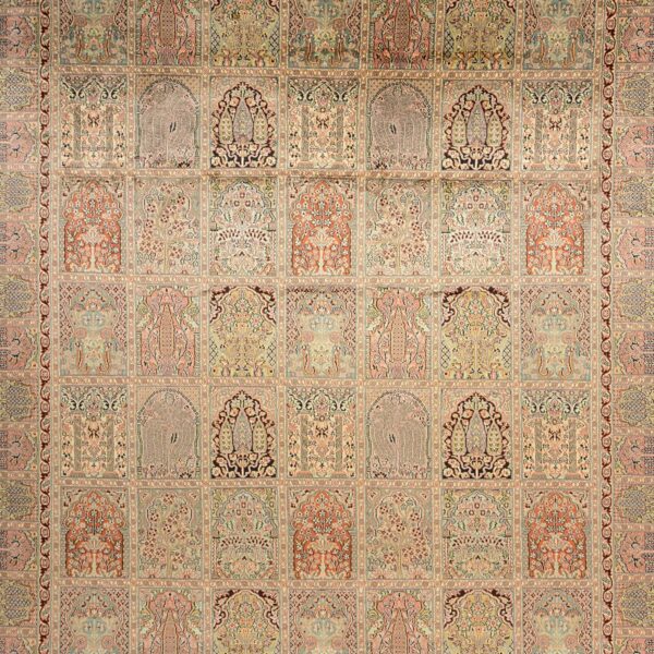 Kashmir Oriental Rug 241 × 311 cm, Silk, hand-knotted, pastel — view 5