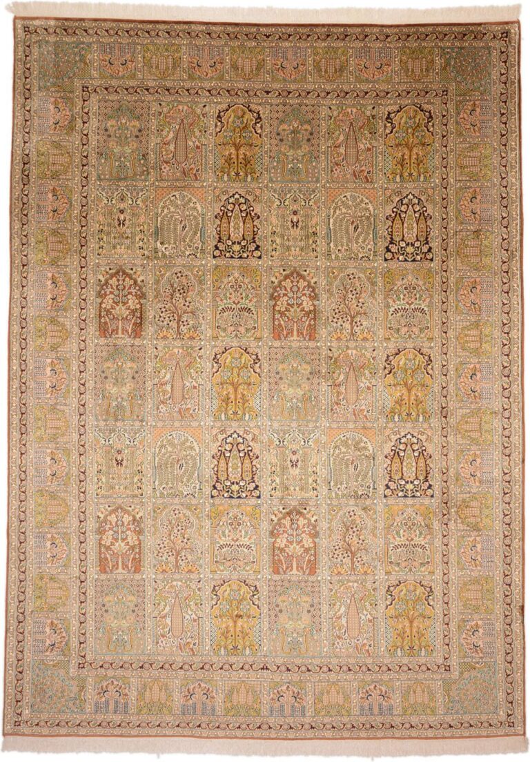 Kashmir Oriental Rug 242 × 334 cm, Silk, hand-knotted
