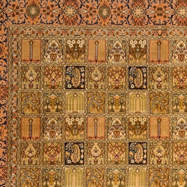 Kashmir Oriental Rug 244 × 299 cm, Silk, hand-knotted — view 4
