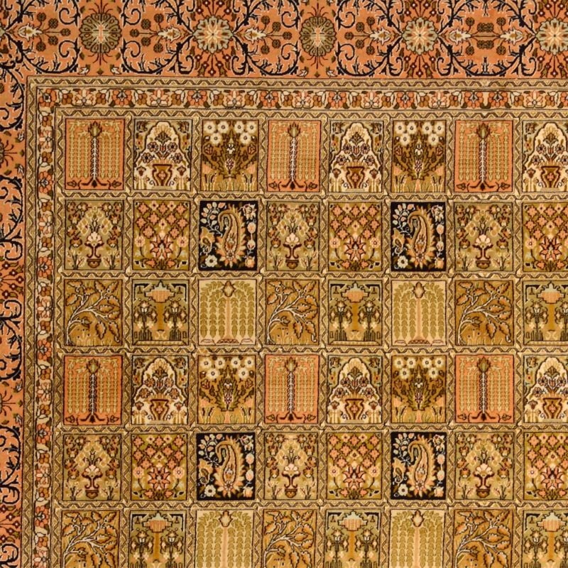 Kashmir Oriental Rug 244 × 299 cm, Silk, hand-knotted — view 4