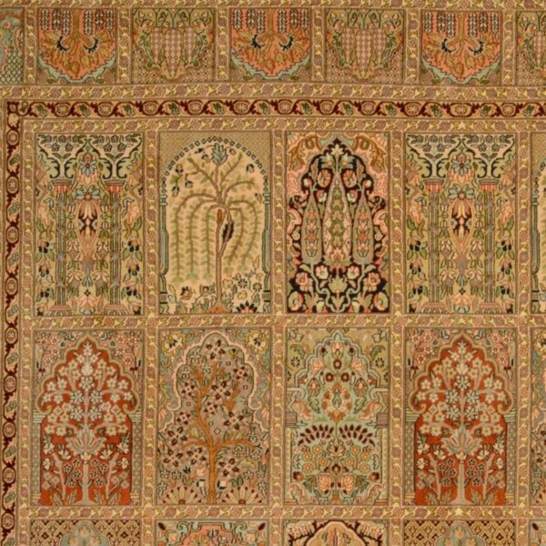 Kashmir Oriental Rug 244 × 302 cm, Silk, hand-knotted, refined — view 4