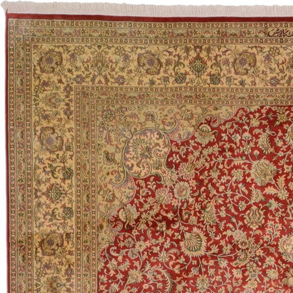 Kashmir Oriental Rug 244 × 304 cm, Silk, hand-knotted — view 6
