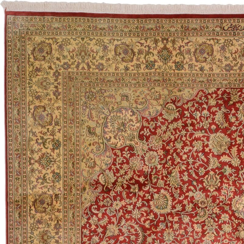 Kashmir Oriental Rug 244 × 304 cm, Silk, hand-knotted — view 6