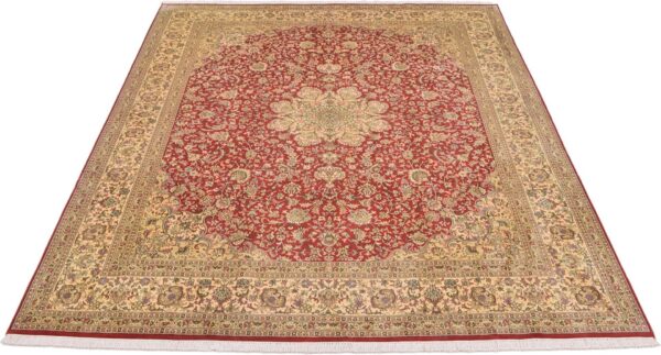 Kashmir Oriental Rug 244 × 304 cm, Silk, hand-knotted — view 2