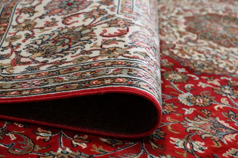 Kashmir Oriental Rug 244 × 335 cm, Silk, hand-knotted, pastel — view 10