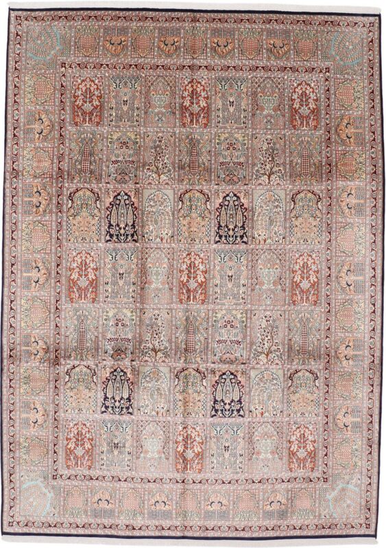 Kashmir Oriental Rug 244 × 342 cm, Silk, hand-knotted