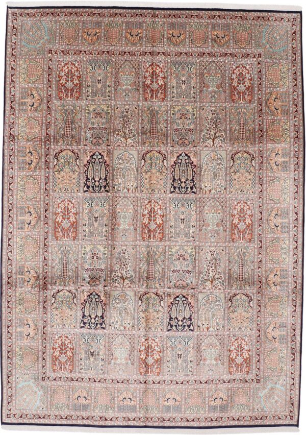 Kashmir Oriental Rug 244 × 342 cm, Silk, hand-knotted