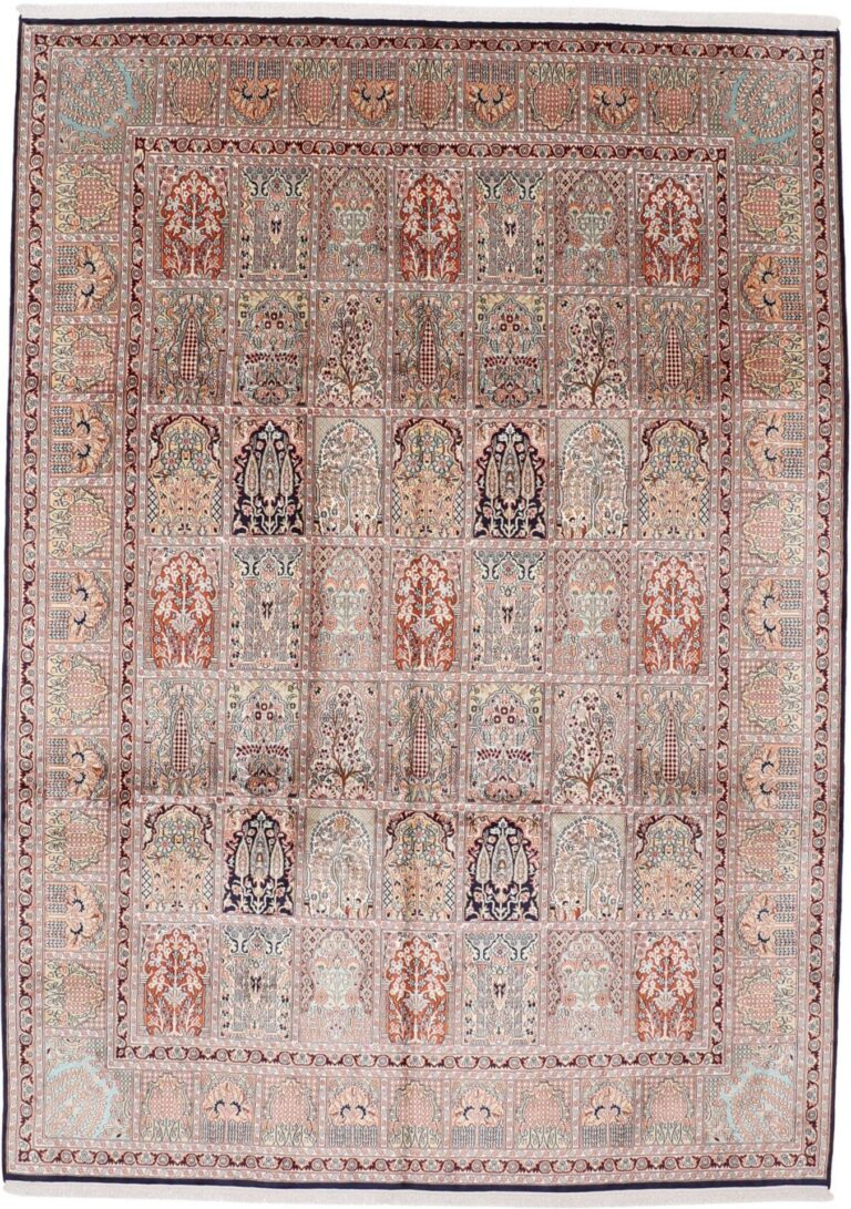 Kashmir Oriental Rug 244 × 342 cm, Silk, hand-knotted