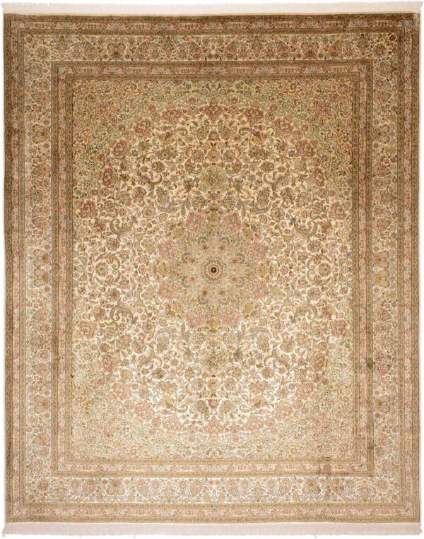 Kashmir Oriental Rug 245 × 307 cm, Silk, hand-knotted