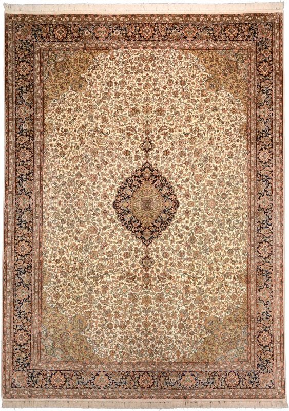 Kashmir Oriental Rug 245 × 335 cm, Silk, hand-knotted, Persian Kashmir Oriental Rug 245 × 335 cm, Silk, hand-knotted, Persian