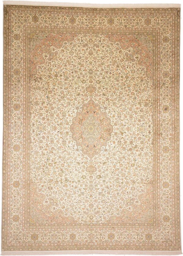 Kashmir Oriental Rug 245 × 336 cm, Silk, hand-knotted
