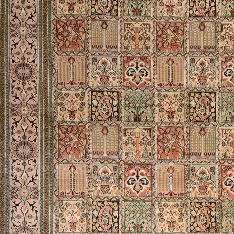 Kashmir Oriental Rug 246 × 333 cm, Silk, hand-knotted — view 4 Kashmir Oriental Rug 246 × 333 cm, Silk, hand-knotted — view 4