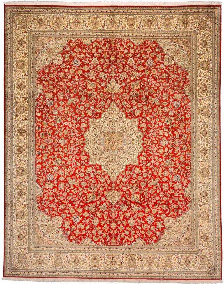 Kashmir Oriental Rug 247 × 311 cm, Silk, hand-knotted