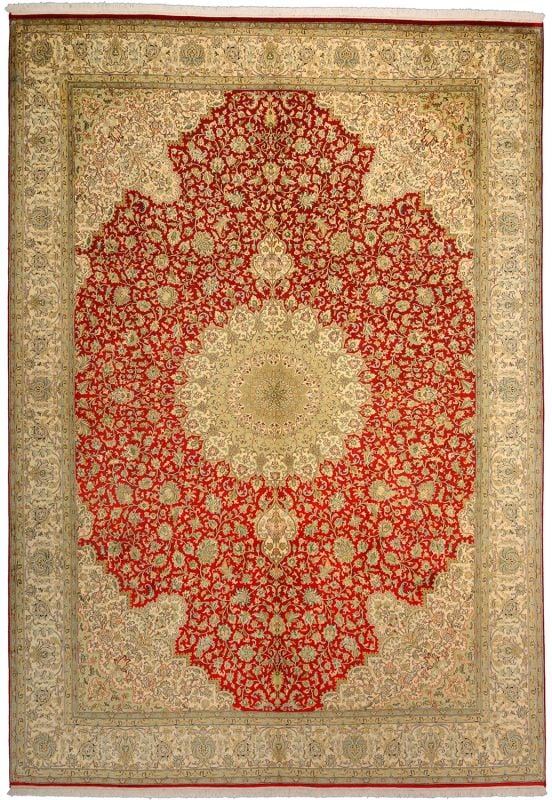 Kashmir Oriental Rug 247 × 340 cm, Silk, hand-knotted