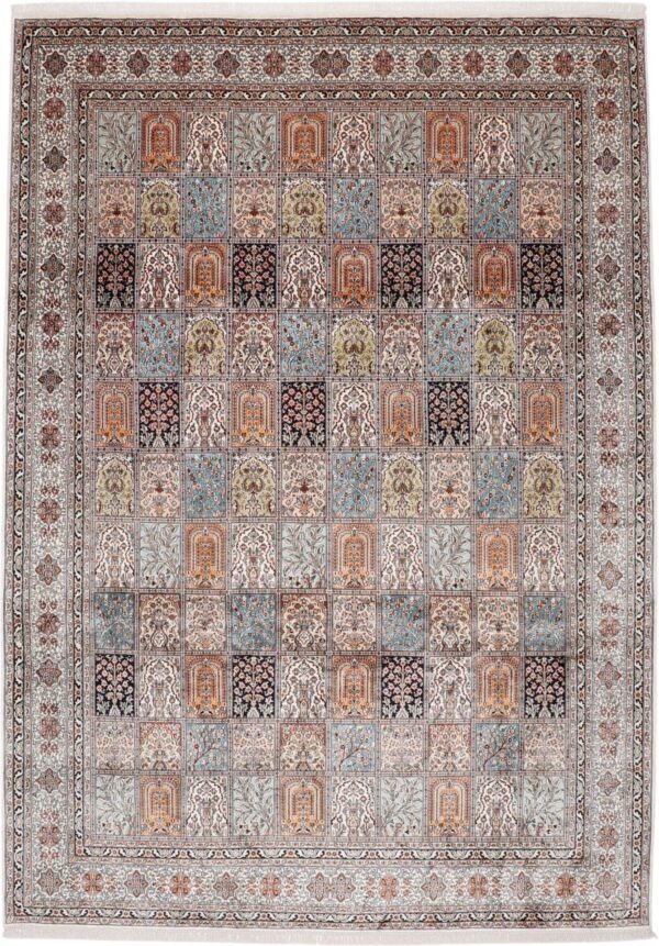 Kashmir Oriental Rug 247 × 349 cm, Silk, hand-knotted, Persian
