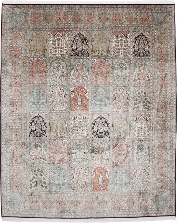 Kashmir Oriental Rug 248 × 300 cm, Silk, hand-knotted Kashmir Oriental Rug 248 × 300 cm, Silk, hand-knotted