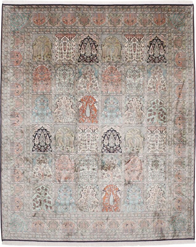 Kashmir Oriental Rug 248 × 300 cm, Silk, hand-knotted Kashmir Oriental Rug 248 × 300 cm, Silk, hand-knotted