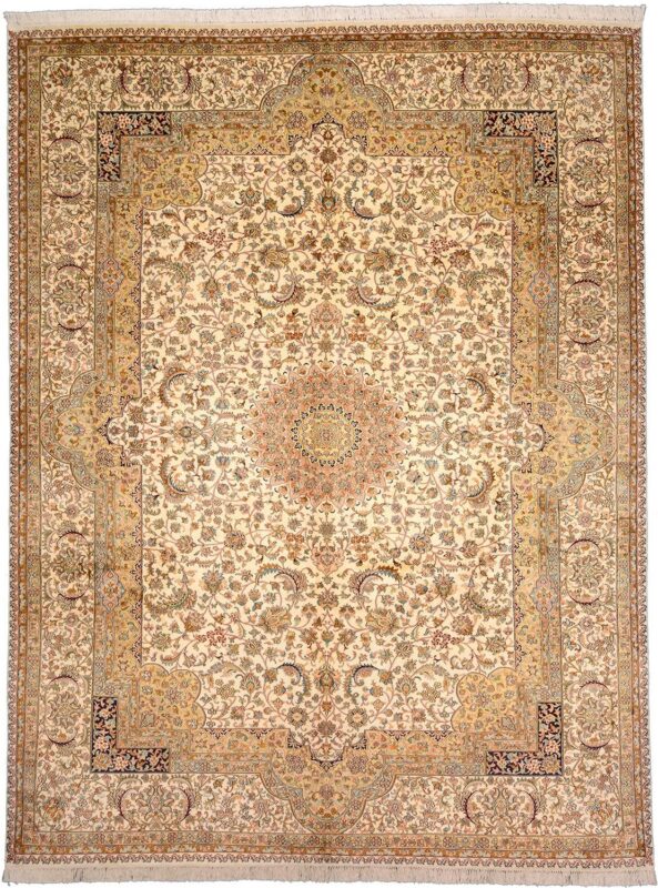 Kashmir Oriental Rug 248 × 328 cm, Silk, hand-knotted